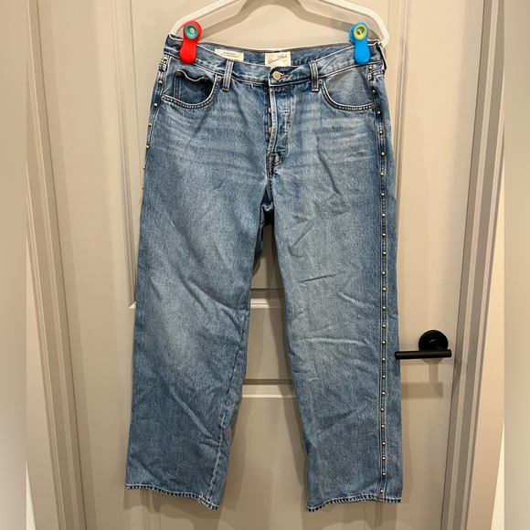 Women’s Mid-Rise Studded Baggy 90’s Jeans by Universal Thread - Picture 4 of 7